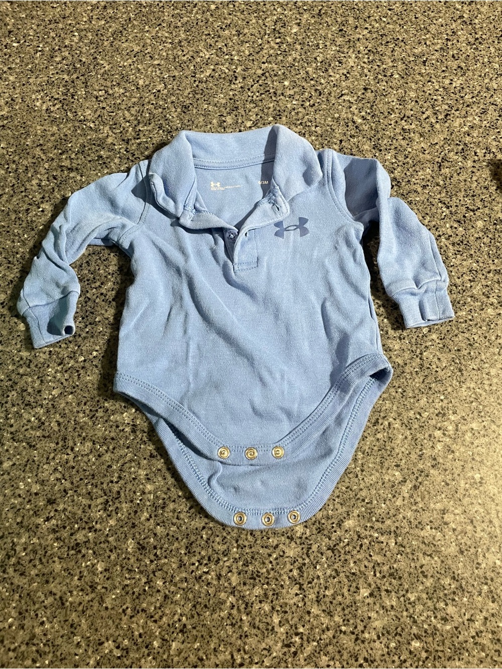 Under Armour Baby Blue Long-Sleeve Polo One-Piece